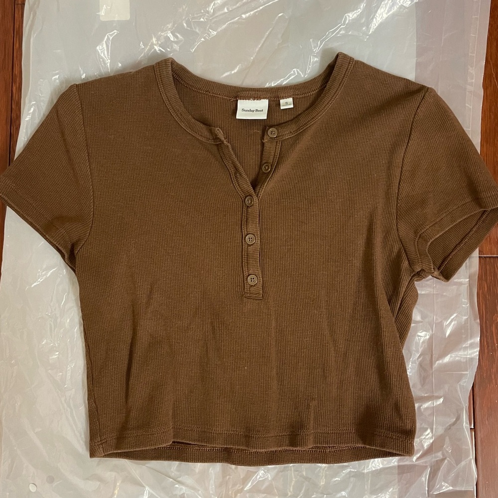Sunday Best Brown Crop Top